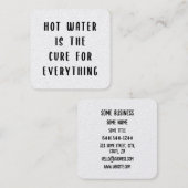 Heet water is de remedie voor alles vierkante visitekaartje (Voorkant / Achterkant)