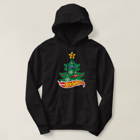 Heet Wheels Hot Wheels-kerstboom Hoodie (Design voorkant)