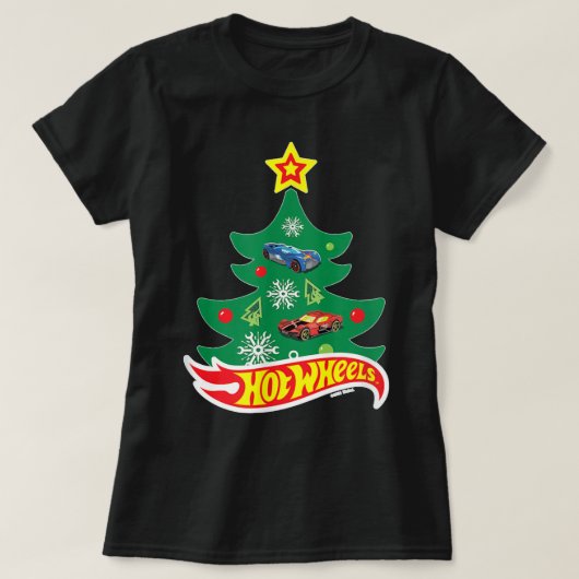 Heet Wheels Hot Wheels-kerstboom T-shirt (Design voorkant)