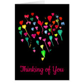 Heet witte kleurrijke regenbooghartkunst (Voorkant)