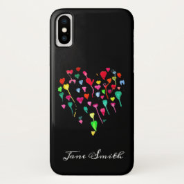 Heet witte kleurrijke regenbooghartkunst Case-Mate iPhone case