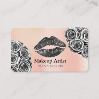 Heet Zilver Glitter Lips Make-up Artiest Beauty Sa Visitekaartje