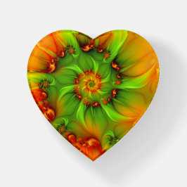 Heet Zomer Groen Oranje Abstract Kleurrijk Fractal