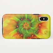 Heet Zomer Groen Sinaasappel Abstract Fractal Init Case-Mate iPhone Case (Achterkant (horizontaal))