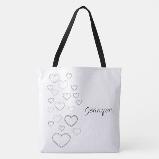 Heet zwart en wit tote bag (Voorkant)