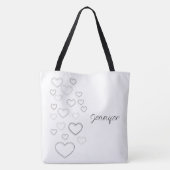 Heet zwart en wit tote bag (Achterkant)