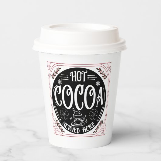 Heetcaca heeft hier kerstfeest gehad papieren bekers (Voorkant)