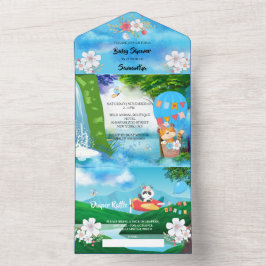 Heetluchtballon voor pilotenvliegers all in one uitnodiging