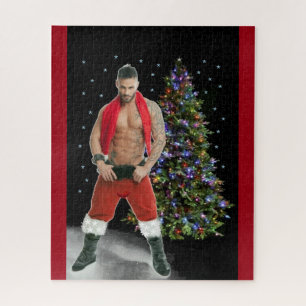 Heetste Hunk Buff Kerstmis Legpuzzel