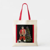 Heetste Hunk Buff Kerstmis Tote Bag (Achterkant)