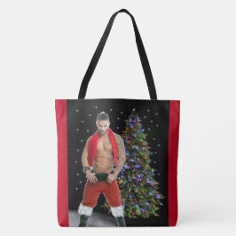 Heetste Hunk Buff Kerstmis Tote Bag