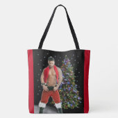 Heetste Hunk Buff Kerstmis Tote Bag (Achterkant)