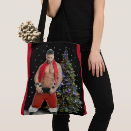 Heetste Hunk Buff Kerstmis Tote Bag