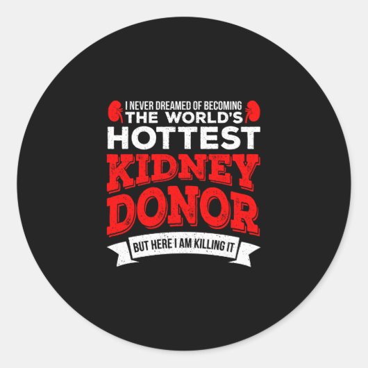 Heetste orgaandonoroperatie ronde sticker (Voorkant)