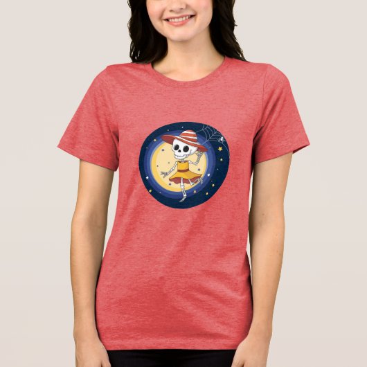 Heetste Skeleton Halloween Shirt Schattige en Grap (Voorkant)