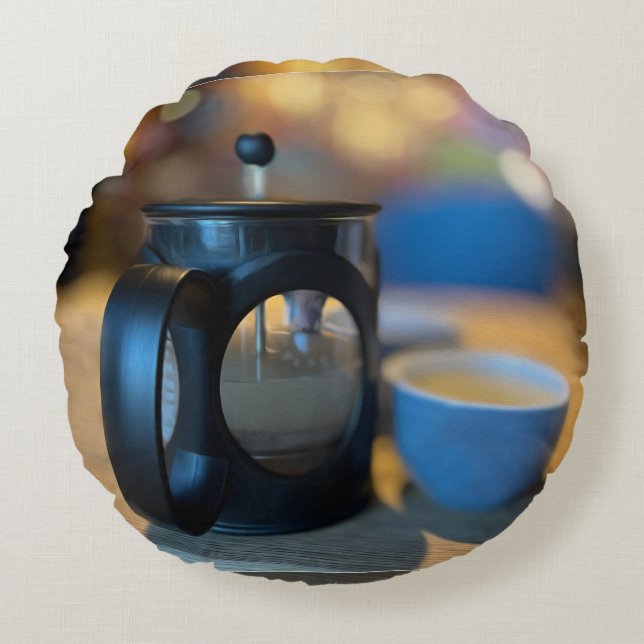 Heetthee Rond Kussen (Voorkant)