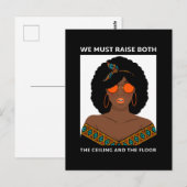 Hef de plafondvloer aan met de rechten van de vrou briefkaart (Voorkant / Achterkant)