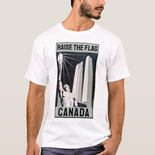Hef de vlag Canada Memorial T-shirt op (Voorkant)