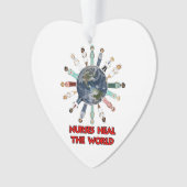Hef de Wereld voor Verpleegkundigen Douane Ornament (voorkant)