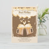 Hef een glas bier op Uitnodiging (Staand voorkant)