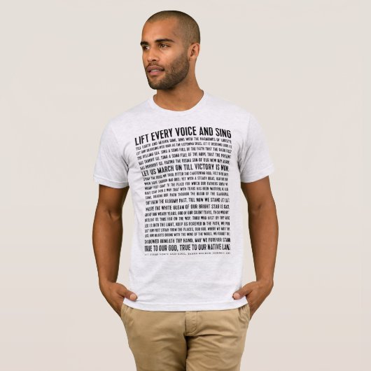 Hef elke stem en het Zing Gedicht op T-shirt (Voorkant volledig)
