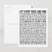 Hef elke stem en het Zing Zwarte gedicht van de Ge Briefkaart (Voorkant / Achterkant)