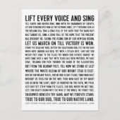 Hef elke stem en het Zing Zwarte gedicht van de Ge Briefkaart (Voorkant)