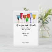 "Hef het Glas" Uitnodiging (Staand voorkant)