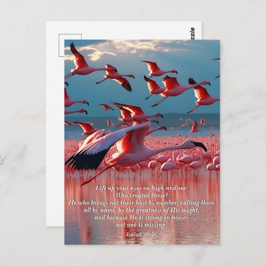 Hef je ogen op naar de hoge God en het scheppingsv Briefkaart (Voorkant / Achterkant)