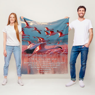 Hef je ogen op naar de hoge God en het scheppingsv Fleece Deken