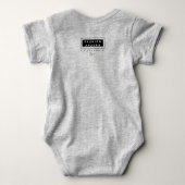 Hef met onze moeder aarde Alien Peace Unisex Grey Romper (Achterkant)