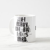 Hef zwaar op, eet groot koffiemok (Voorkant links)