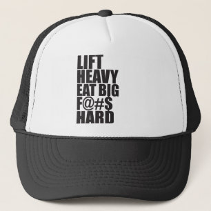 Hef zwaar op, eet groot trucker pet