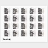 Hef zwaar op, eet groot vierkante sticker (Vel)