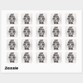 Hef zwaar op, eet groot vierkante sticker (Vel)