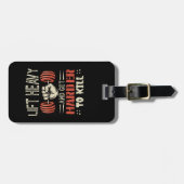 Hef zwaar op en wordt moeilijker te doden bagagelabel (Voorkant horizontaal)