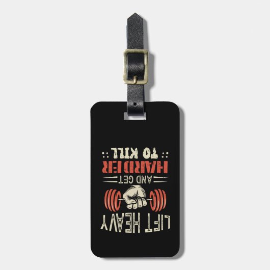 Hef zwaar op en wordt moeilijker te doden bagagelabel (Voorkant verticaal)