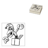 hefboom in de doos van de kunstzegel rubberstempel (Gestempeld)