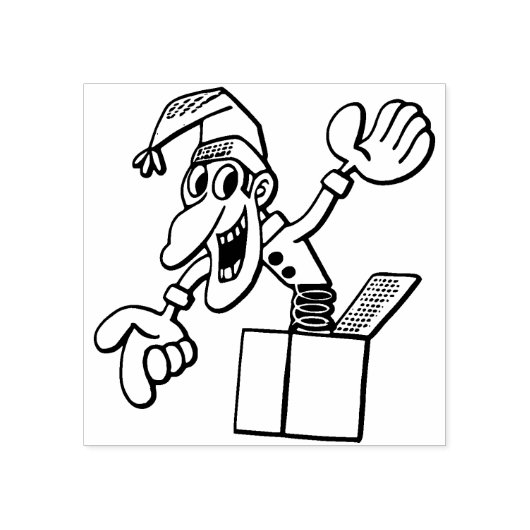 hefboom in de doos van de kunstzegel rubberstempel (Afrduk)