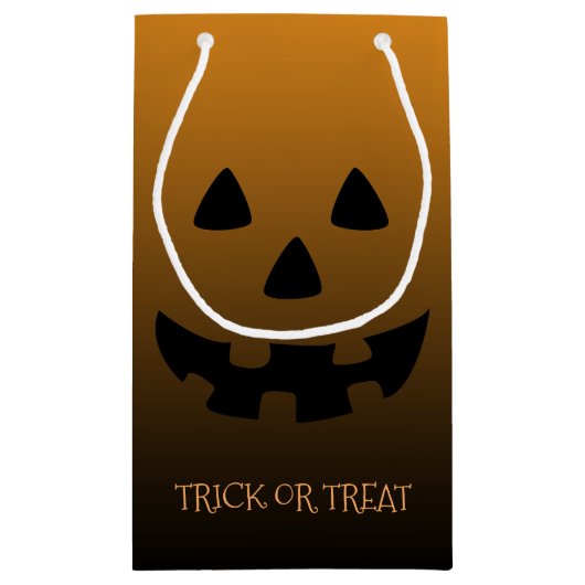 hefboom o' lantaarngezicht op sinaasappel klein cadeauzakje (Achterkant)