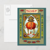 Hefboom O'Lantern Feestdagenkaart (Voorkant / Achterkant)