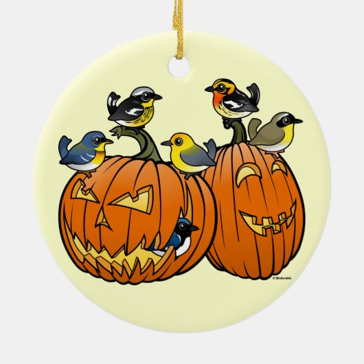 Hefboom O'Warbler Keramisch Ornament (Achterkant)