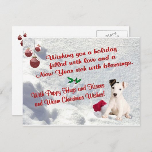 Hefboom Russell Christmas Hugs en het Briefkaart (Voorkant / Achterkant)