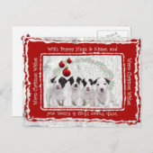 Hefboom Russell Puppy Hugs & de Wensen van Feestdagenkaart (Voorkant / Achterkant)