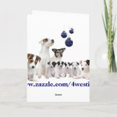 Hefboom Russell Puppy Let It Snow - pas het aan! Feestdagen Kaart (Achterkant)