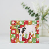 Hefboom Russell Terrier Christmas Snowflakes Feestdagenkaart (Staand voorkant)