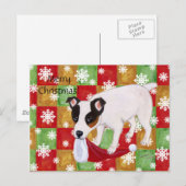 Hefboom Russell Terrier Christmas Snowflakes Feestdagenkaart (Voorkant / Achterkant)