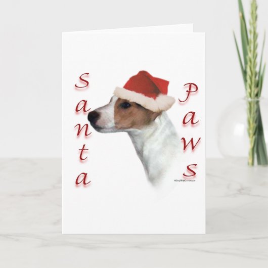 Hefboom Russell Terrier Santa Paws Feestdagen Kaart (Voorkant)
