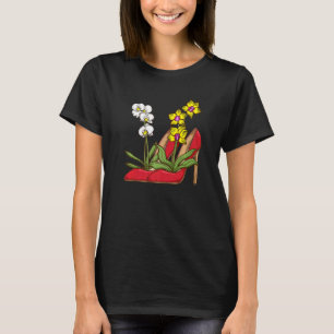 Hefboomschoen Planten Florist Women Orchid T-shirt