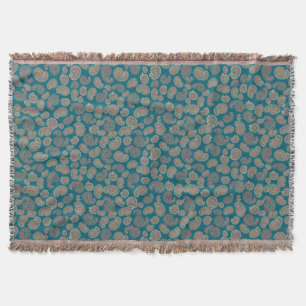 Heffalbs Red Blue beige Paisley Throw Blanket Deken